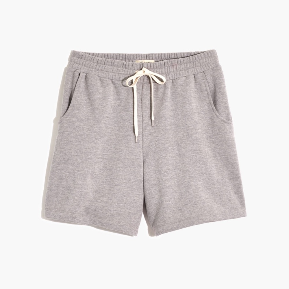Madewell Gray Drawstring Long Sweat Shorts Women’s Size Small